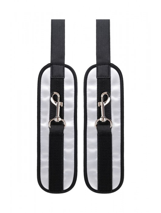 Серебристо-черные наручники Anonymo - ToyFa - купить с доставкой в Чебоксарах