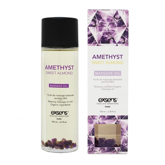 Органическое массажное масло AMETHYST SWEET ALMOND - 100 мл. - Exsens - купить с доставкой в Чебоксарах