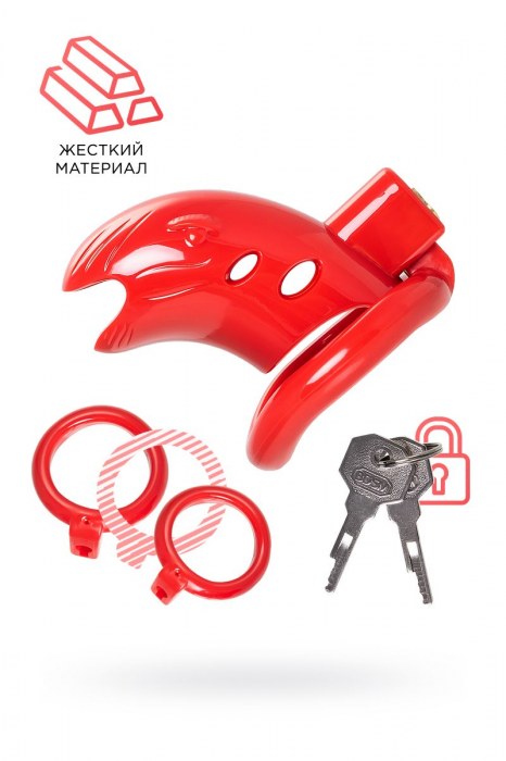 Красный мужской пояс верности из пластика - ToyFa - купить с доставкой в Чебоксарах