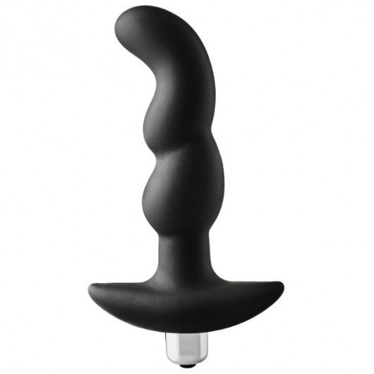 Черная вибропробка для простаты FantASStic Vibrating Prostate Plug - 14,5 см. - Dream Toys - в Чебоксарах купить с доставкой