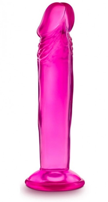 Розовый анальный фаллоимитатор Sweet N Small 6 Inch Dildo With Suction Cup - 16,5 см. - Blush Novelties