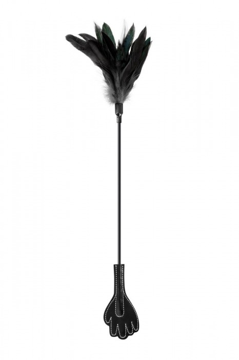 Двусторонний стек-щекоталка Sweet Caress Feather Whip - 58 см. - Sweet Caress - купить с доставкой в Чебоксарах