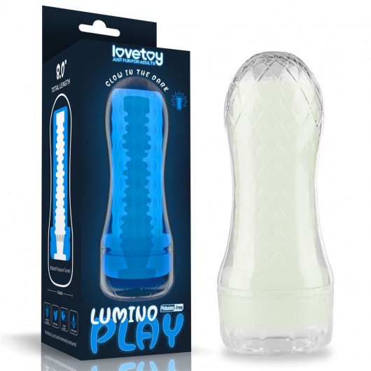 Светящийся в темноте мастурбатор Lumino Play Masturbator Ribbed - Lovetoy - в Чебоксарах купить с доставкой