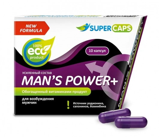 Возбуждающее средство для мужчин Mans Power plus - 10 капсул (0,35 гр.) +1 в подарок - SuperCaps - купить с доставкой в Чебоксарах