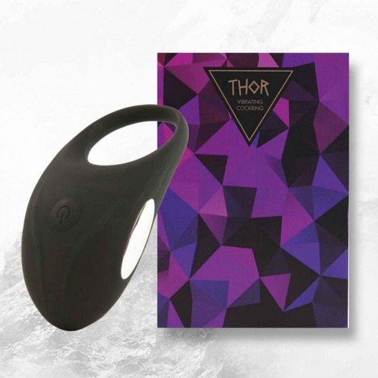 Черное эрекционное виброкольцо Thor Cockring - FeelzToys - в Чебоксарах купить с доставкой