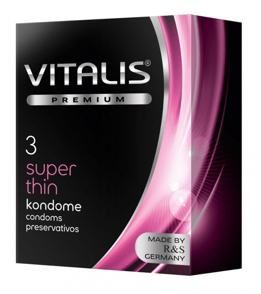 Ультратонкие презервативы VITALIS PREMIUM super thin - 3 шт. - Vitalis - купить с доставкой в Чебоксарах