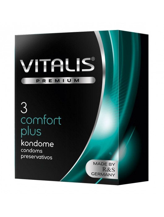 Контурные презервативы VITALIS PREMIUM comfort plus - 3 шт. - Vitalis - купить с доставкой в Чебоксарах