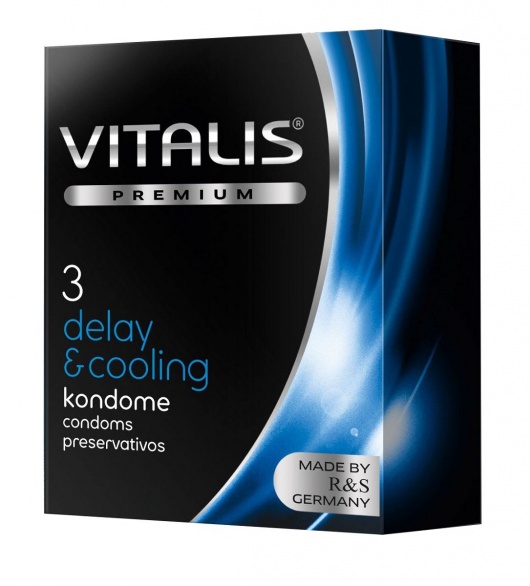 Презервативы VITALIS PREMIUM delay   cooling с охлаждающим эффектом - 3 шт. - Vitalis - купить с доставкой в Чебоксарах