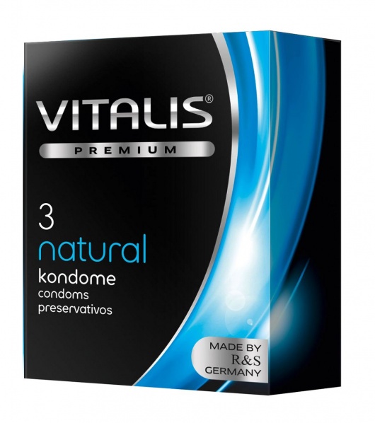 Классические презервативы VITALIS PREMIUM natural - 3 шт. - Vitalis - купить с доставкой в Чебоксарах
