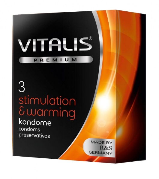 Презервативы VITALIS PREMIUM stimulation   warming с согревающим эффектом - 3 шт. - Vitalis - купить с доставкой в Чебоксарах