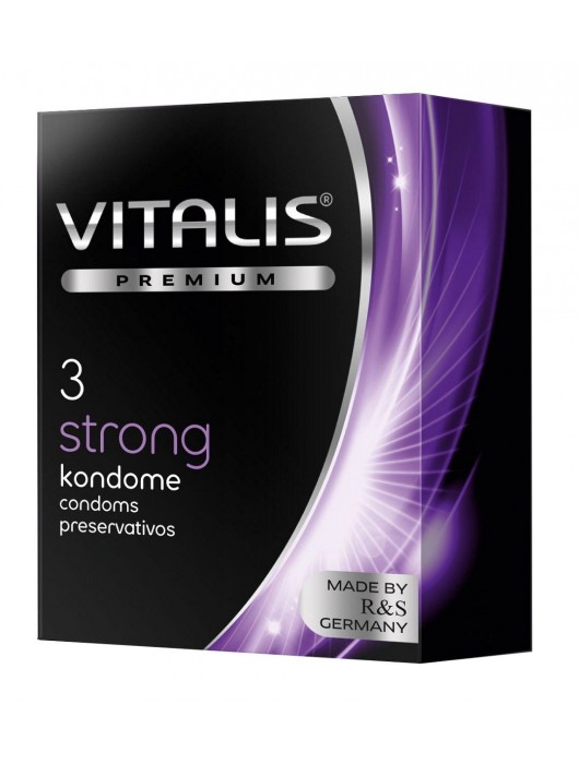 Презервативы с утолщенной стенкой VITALIS PREMIUM strong - 3 шт. - Vitalis - купить с доставкой в Чебоксарах