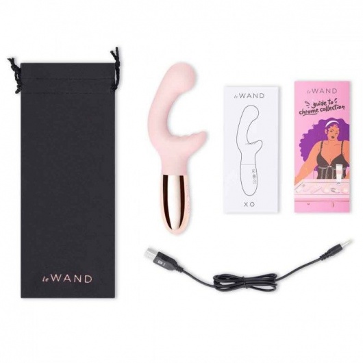 Розовый вибромассажер с двумя моторами Le Wand XO - 19 см. - Le Wand