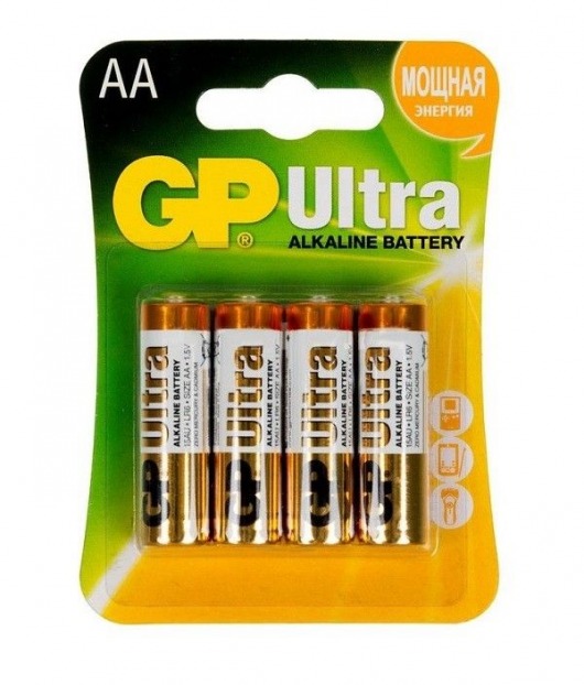 Батарейки алкалиновые GP Ultra Alkaline AA/LR6 - 4 шт. - Элементы питания - купить с доставкой в Чебоксарах