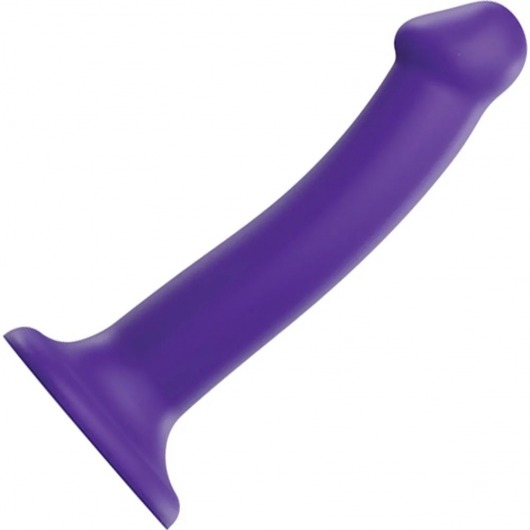 Фиолетовый фаллоимитатор-насадка Strap-On-Me Dildo Dual Density size M - 18 см. - Strap-on-me - купить с доставкой в Чебоксарах