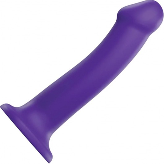 Фиолетовый фаллоимитатор-насадка Strap-On-Me Dildo Dual Density size L - 19 см. - Strap-on-me - купить с доставкой в Чебоксарах