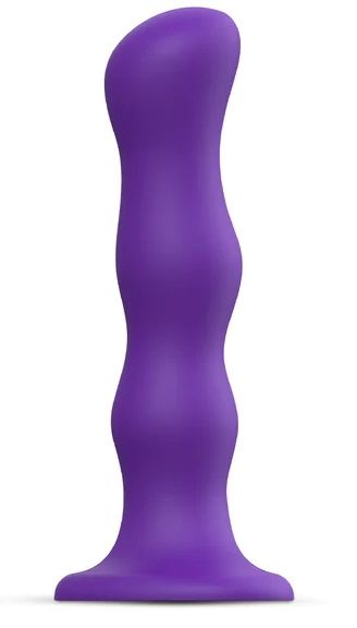 Фиолетовая насадка Strap-On-Me Dildo Geisha Balls size M - Strap-on-me - купить с доставкой в Чебоксарах