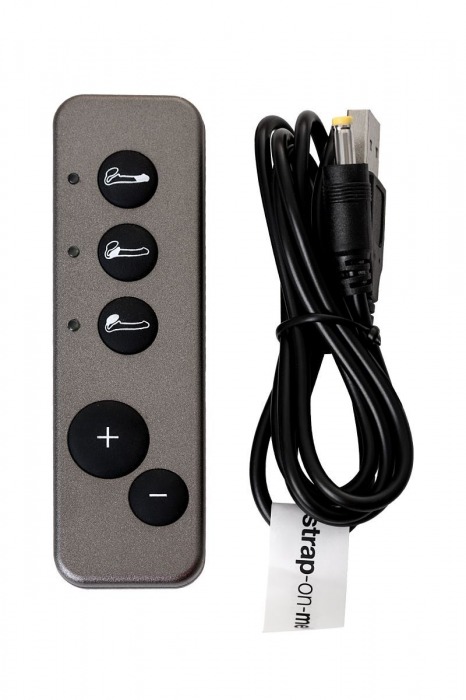 Черный безремневой вибрострапон Silicone Bendable Strap-On - size XL - Strap-on-me - купить с доставкой в Чебоксарах