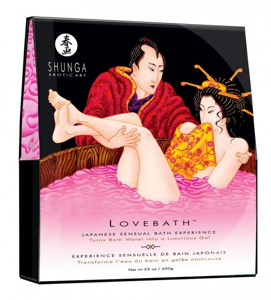 Соль для ванны Lovebath Dragon Fruit, превращающая воду в гель - 650 гр. - Shunga - купить с доставкой в Чебоксарах