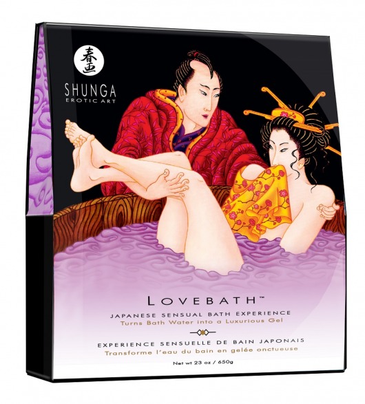 Соль для ванны Lovebath Sensual lotus, превращающая воду в гель - 650 гр. - Shunga - купить с доставкой в Чебоксарах