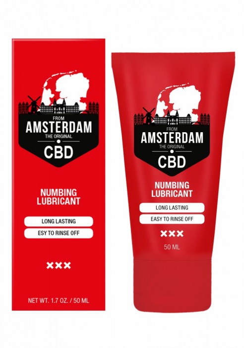 Пролонгирующий лубрикант Numbing CBD from Amsterdam - 50 мл. - Shots Media BV - купить с доставкой в Чебоксарах