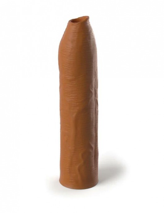 Кофейная насадка-удлинитель Uncut Silicone Penis Enhancer - 17,8 см. - Pipedream - в Чебоксарах купить с доставкой