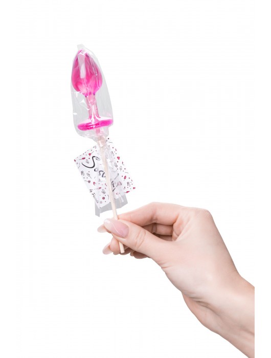 Розовый леденец  в форме анальной втулки со вкусом айриш крим - 29 гр. - Sosuчki - купить с доставкой в Чебоксарах