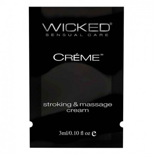 Крем для массажа и мастурбации Wicked Stroking and Massage Creme - 3 мл. - Wicked - купить с доставкой в Чебоксарах