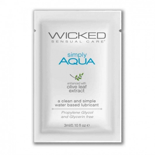 Легкий лубрикант на водной основе Wicked Simply AQUA - 3 мл. - Wicked - купить с доставкой в Чебоксарах