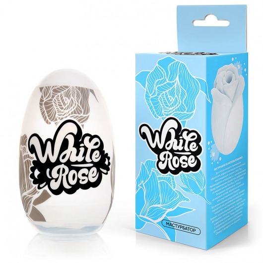 Белый нереалистичный мастурбатор в форме бутона цветка White Rose - 1137 - в Чебоксарах купить с доставкой