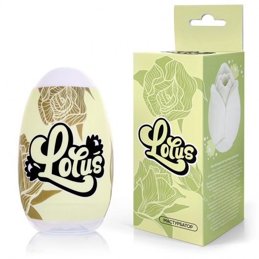 Белый нереалистичный мастурбатор в форме бутона цветка Lotus - 1137 - в Чебоксарах купить с доставкой