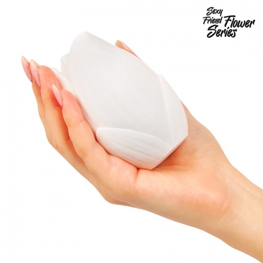 Белый нереалистичный мастурбатор в форме бутона цветка Lotus - 1137 - в Чебоксарах купить с доставкой