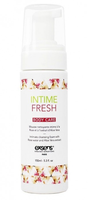 Органическая интимная очищающая пенка Intime Fresh - 150 мл. - Exsens - купить с доставкой в Чебоксарах