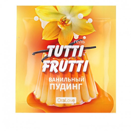 Пробник гель-смазки Tutti-frutti со вкусом ванильного пудинга - 4 гр. - Биоритм - купить с доставкой в Чебоксарах