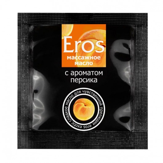 Саше массажного масла Eros exotic с ароматом персика - 4 гр. - Биоритм - купить с доставкой в Чебоксарах