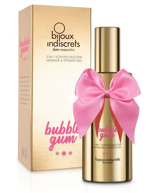 Гель с ароматом жвачки Bubblegum 2-in-1 Scented Silicone Massage And Intimate Gel - 100 мл. - Bijoux Indiscrets - купить с доставкой в Чебоксарах