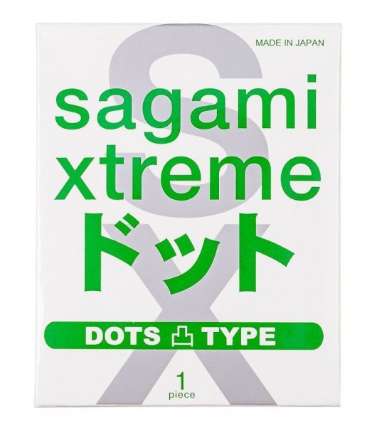 Презерватив Sagami Xtreme Type-E с точками - 1 шт. - Sagami - купить с доставкой в Чебоксарах