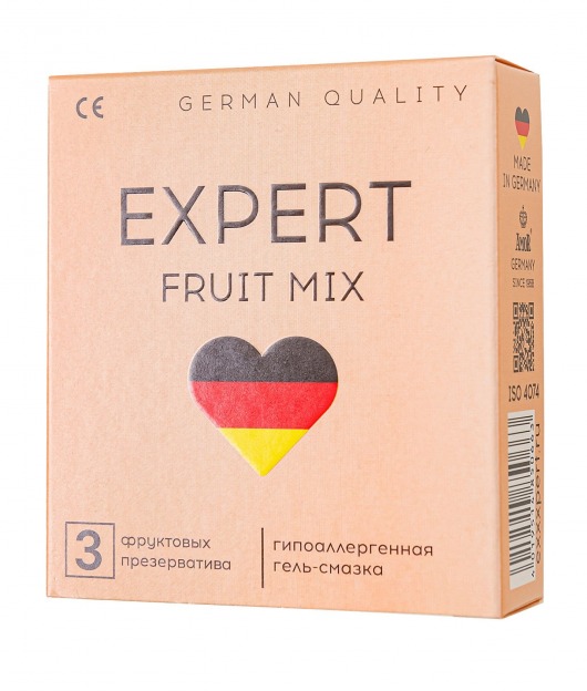 Ароматизированные презервативы EXPERT Fruit Mix - 3 шт. - Expert - купить с доставкой в Чебоксарах