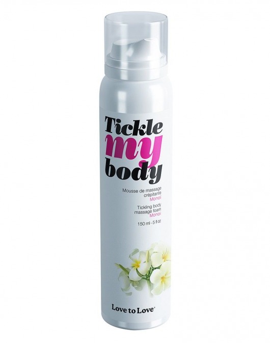 Массажная хрустящая пенка Tickle My Body Monoi с ароматом моной - 150 мл. - Love to Love - купить с доставкой в Чебоксарах