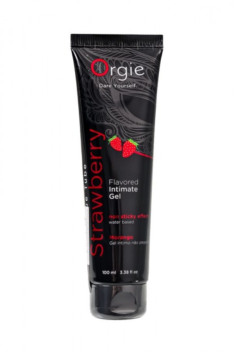 Интимный гель на водной основе Lube Tube Strawberry с клубничным вкусом - 100 мл. - ORGIE - купить с доставкой в Чебоксарах