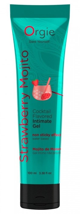 Съедобный интимный гель Orgie Lube Tube Cocktail Strawberry Mojito - 100 мл. - ORGIE - купить с доставкой в Чебоксарах