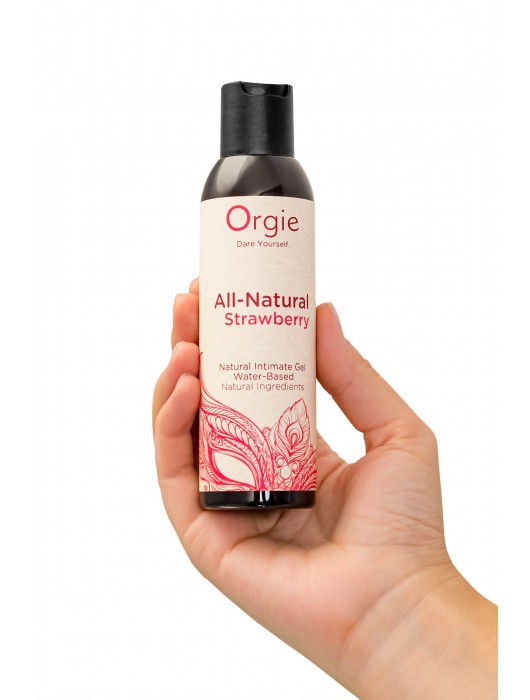 Интимный гель на водной основе All-Natural Strawberry с ароматом клубники - 150 мл. - ORGIE - купить с доставкой в Чебоксарах
