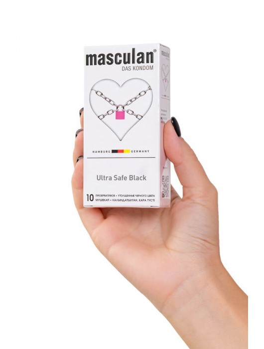 Ультрапрочные презервативы Masculan Ultra Safe Black - 10 шт. - Masculan - купить с доставкой в Чебоксарах