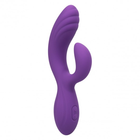 Фиолетовый вибромассажер-кролик Stella Liquid Silicone “C” Curve - 19 см. - California Exotic Novelties