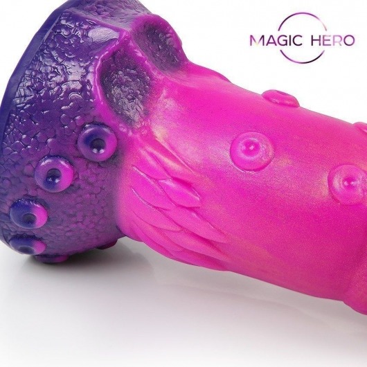 Розовый рельефный фантазийный фаллоимитатор - 20 см. - Bior toys - купить с доставкой в Чебоксарах