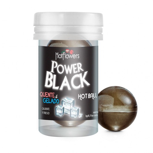 Интимный гель Power Black Hot Ball с охлаждающе-разогревающим эффектом (2 шарика по 3 гр.) - HotFlowers - купить с доставкой в Чебоксарах