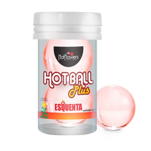 Лубрикант на масляной основе Hot Ball Plus с разогревающим эффектом (2 шарика по 3 гр.) - HotFlowers - купить с доставкой в Чебоксарах