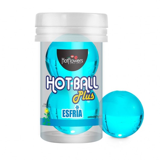 Лубрикант на масляной основе Hot Ball Plus с охлаждающим эффектом (2 шарика по 3 гр.) - HotFlowers - купить с доставкой в Чебоксарах