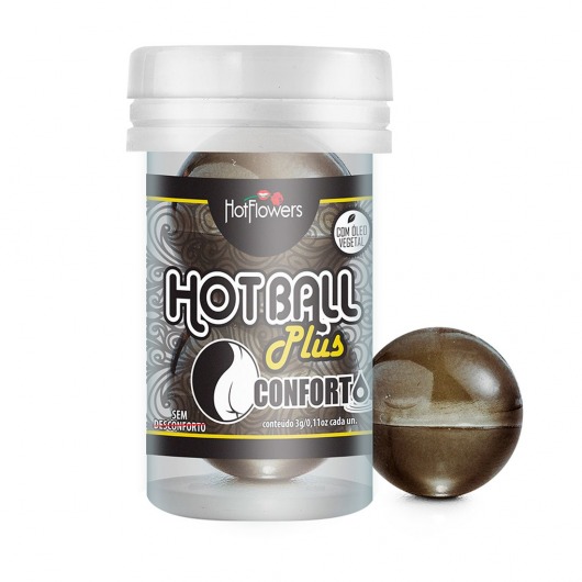 Анальный лубрикант на масляной основе Hot Ball Plus Conforto (2 шарика по 3 гр.) - HotFlowers - купить с доставкой в Чебоксарах