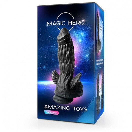 Оригинальный фаллоимитатор с крыльями - 22 см. - Bior toys