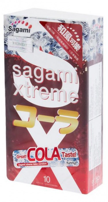 Ароматизированные презервативы Sagami Xtreme COLA - 10 шт. - Sagami - купить с доставкой в Чебоксарах